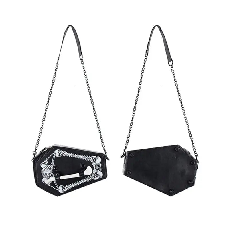 Chic y2k coffin bag in high-quality leather