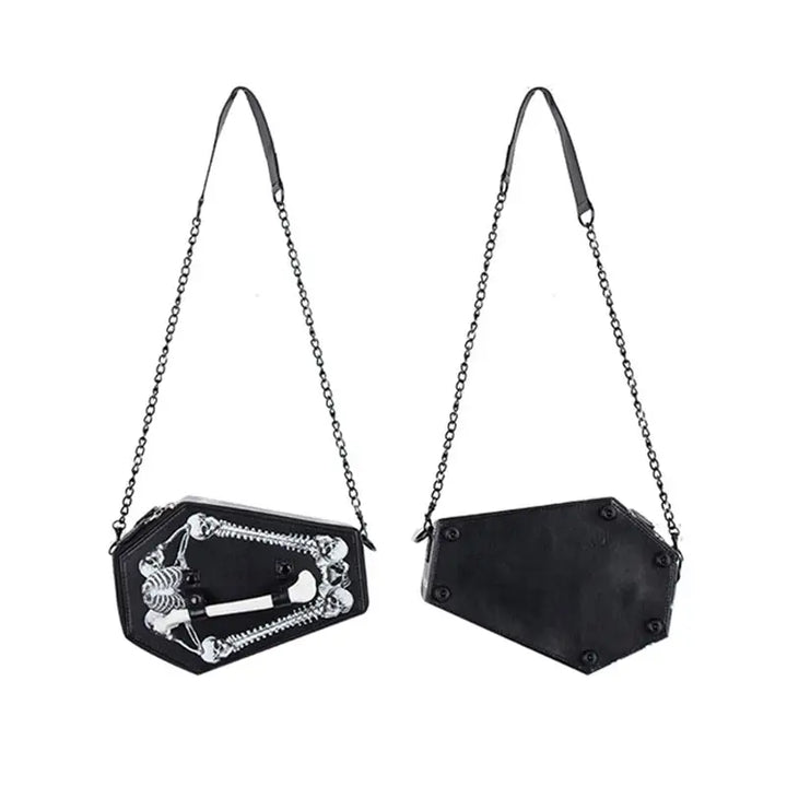 Chic y2k coffin bag in high-quality leather