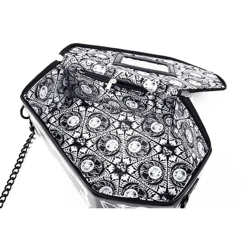 Chic y2k coffin bag in high-quality leather