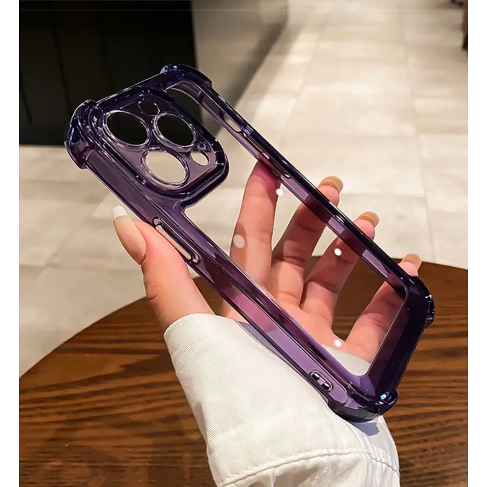 Iphone case en silicone souple et acrylique transparent antirayures - cases