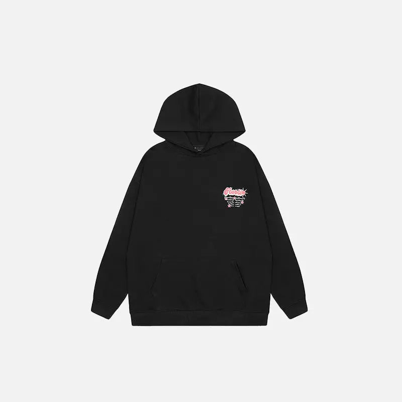 Y2k shooting stars hoodie for stylish streetwear comfort - black / m - hoodies