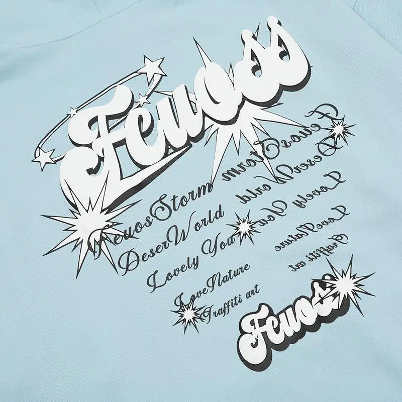 Y2k shooting stars hoodie for stylish streetwear comfort - hoodies