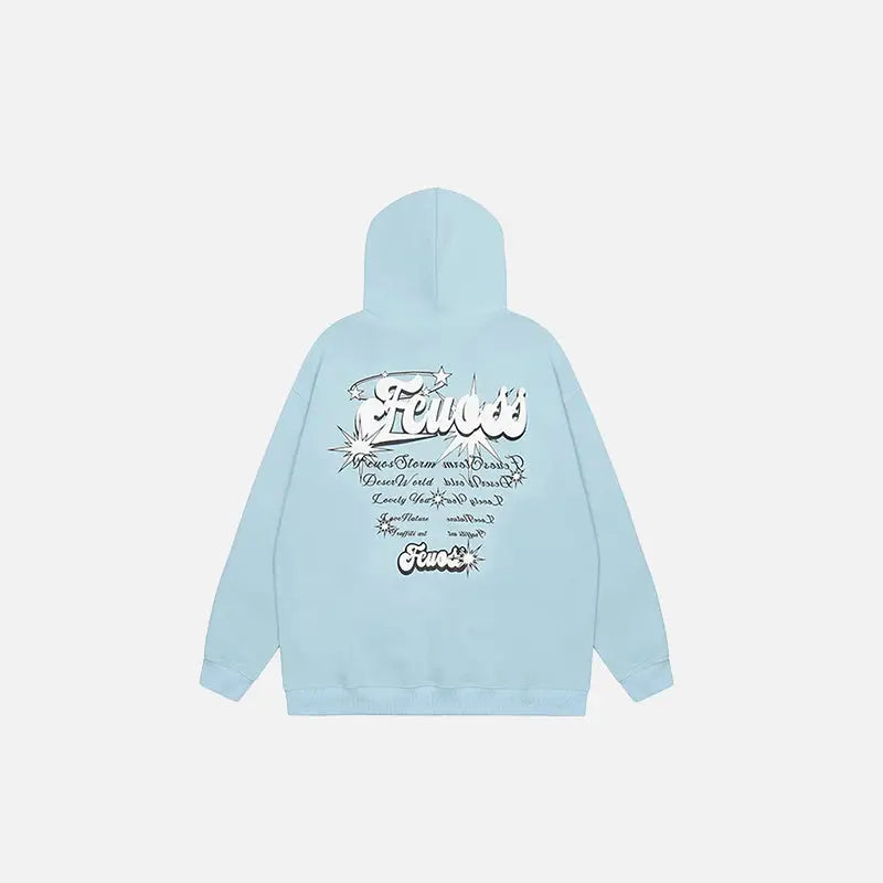 Y2k shooting stars hoodie for stylish streetwear comfort - hoodies