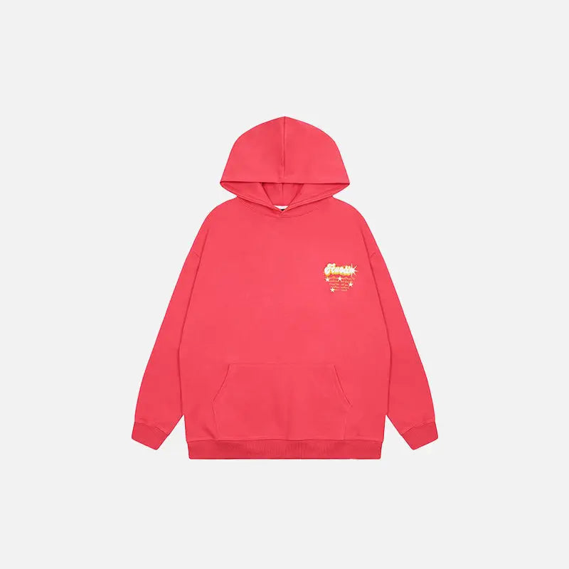 Y2k shooting stars hoodie for stylish streetwear comfort - red / m - hoodies