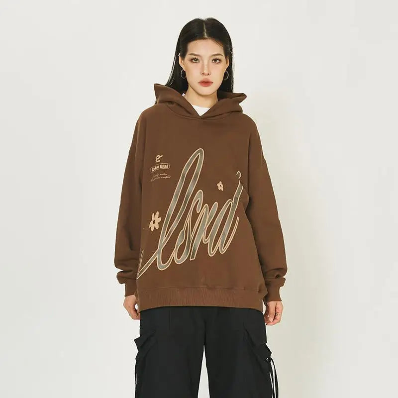 Y2k signature floral hoodie for stylish streetwear comfort - hoodies
