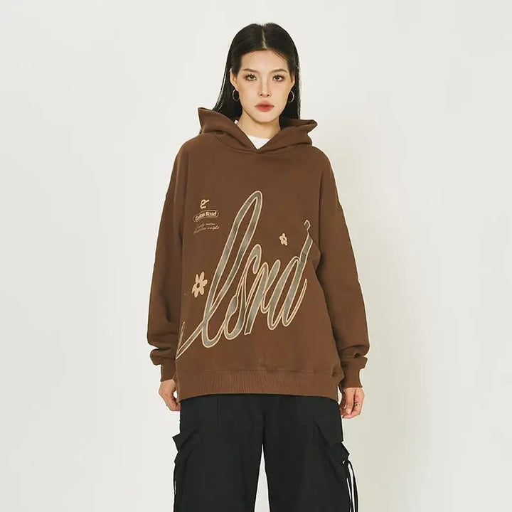 Y2k signature floral hoodie for stylish streetwear comfort - hoodies