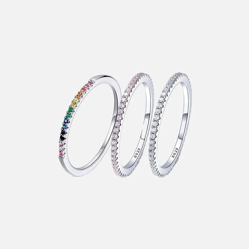 Y2k simulated diamond 925 sterling silver ring for elegant style - rings