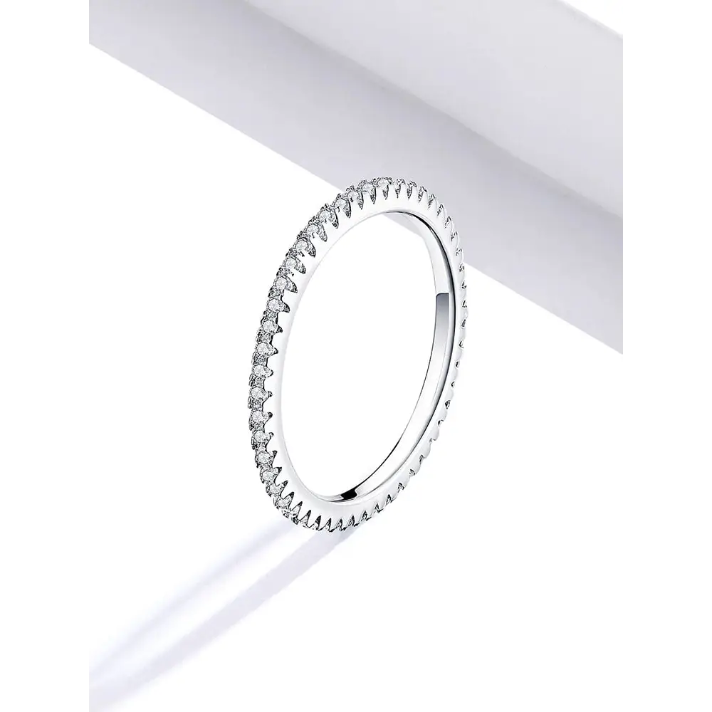 Y2k simulated diamond 925 sterling silver ring for elegant style - rings