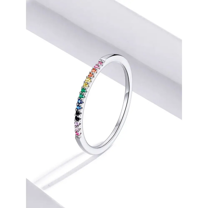 Y2k simulated diamond 925 sterling silver ring for elegant style - rings