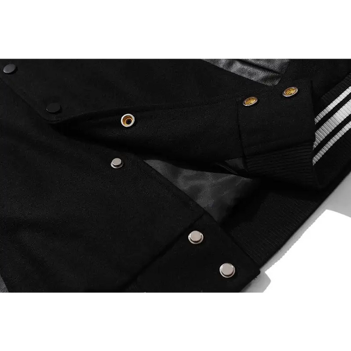 Skeleton bones y2k varsity jacket for stylish outerwear - varsity jackets