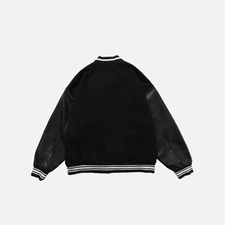 Skeleton bones y2k varsity jacket for stylish outerwear - varsity jackets