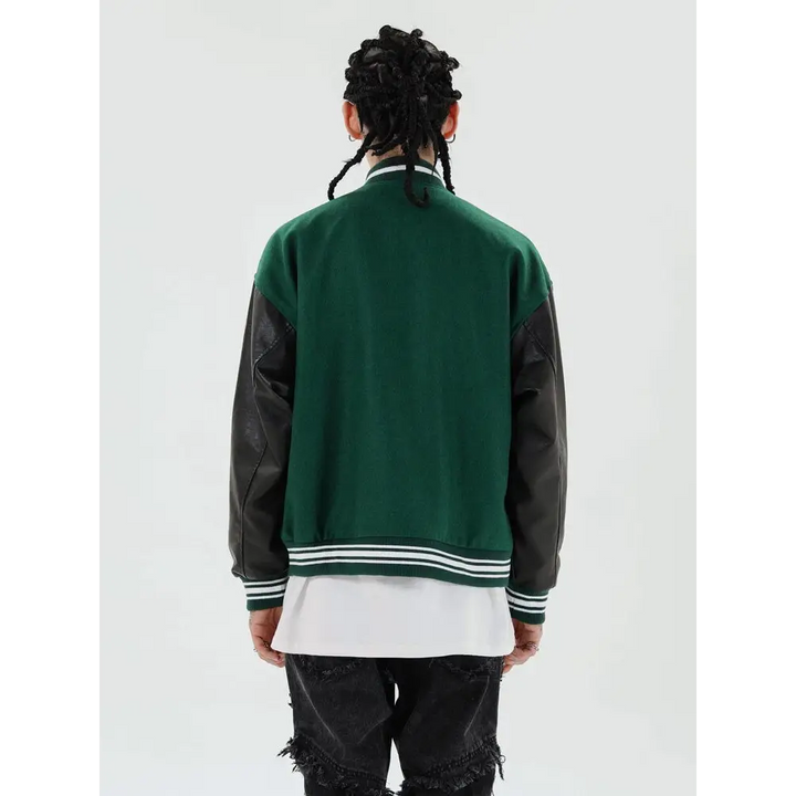 Skeleton bones y2k varsity jacket for stylish outerwear - varsity jackets