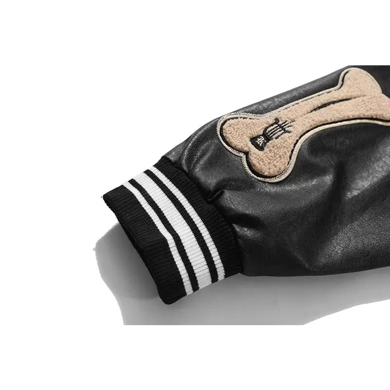 Skeleton bones y2k varsity jacket for stylish outerwear - varsity jackets