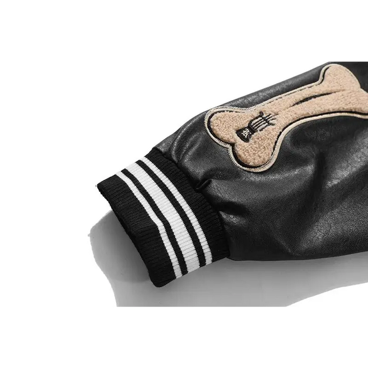 Skeleton bones y2k varsity jacket for stylish outerwear - varsity jackets
