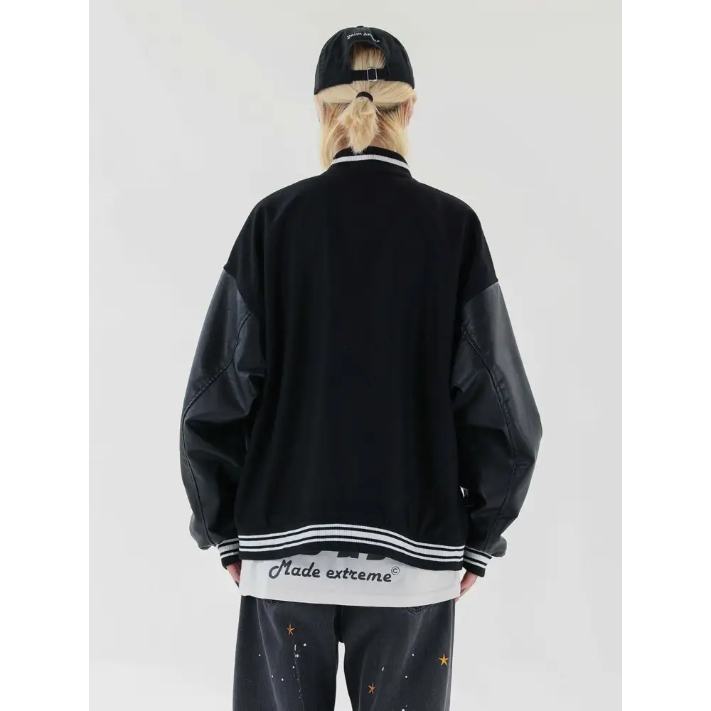 Skeleton bones y2k varsity jacket for stylish outerwear - varsity jackets