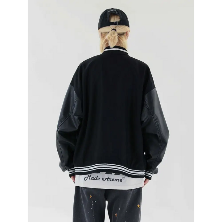 Skeleton bones y2k varsity jacket for stylish outerwear - varsity jackets