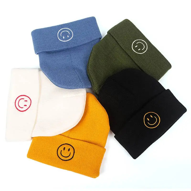 Smile beanie y2k for stylish streetwear fashion - beanies