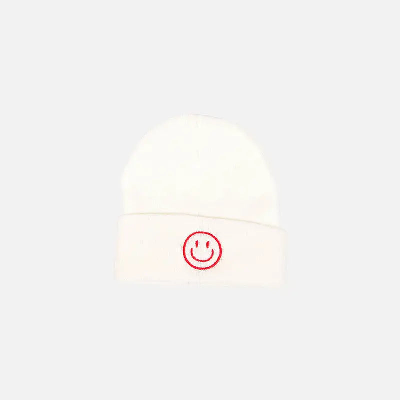 Smile beanie y2k for stylish streetwear fashion - white / one size - beanies