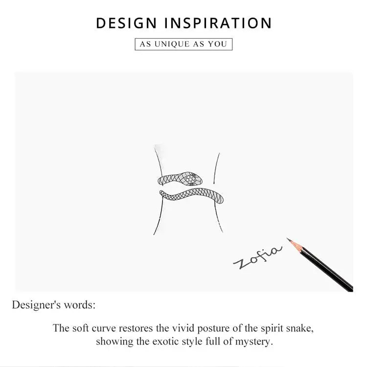 Platinum plated sterling silver snake ring for stylish looks - rings