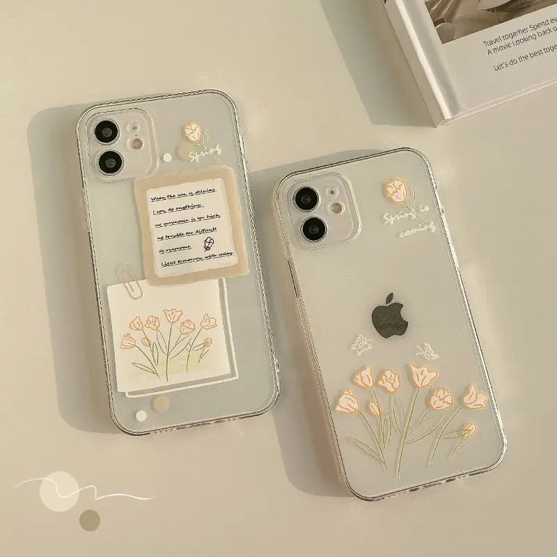 Soft flower y2k iphone phone case for elegant protection - cases