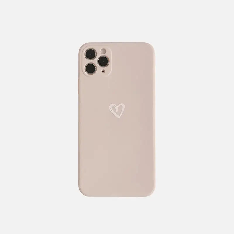 Y2k soft heart cell phone case for iphone - cases