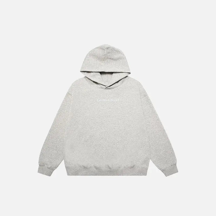 Endless road solid color y2k hoodie for timeless style - gray / m - hoodies