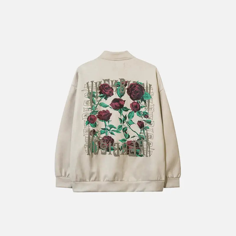 Y2k full zip jacket with round collar for all seasons - varsity jackets