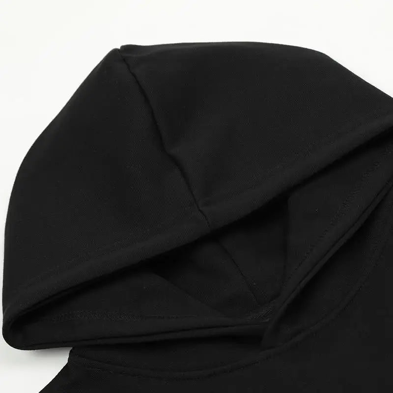 Y2k solid color letter print hoodie for stylish comfort - hoodies