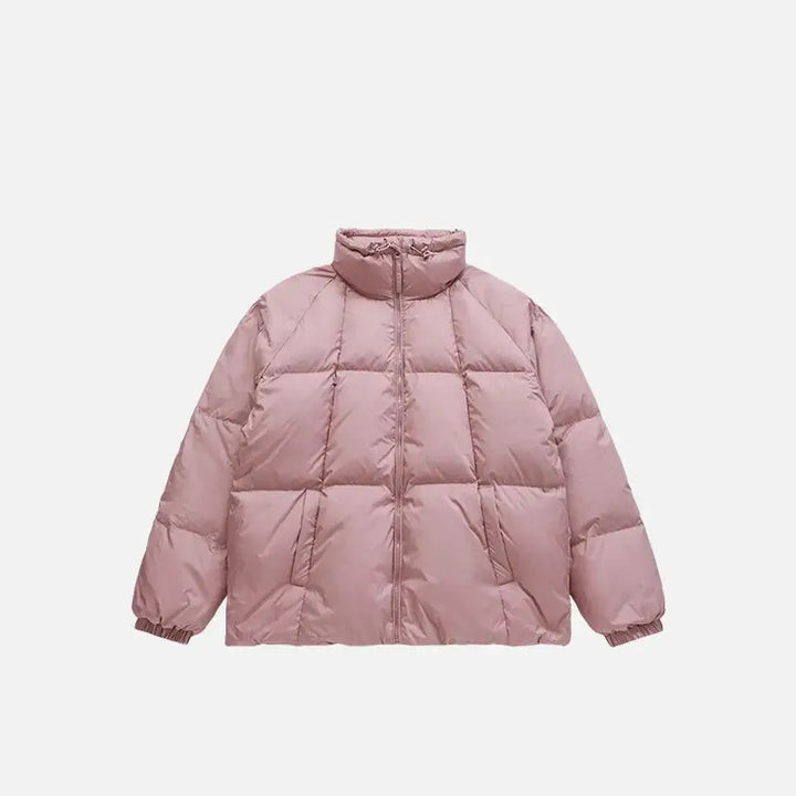 Original y2k puffer jacket for bold cold weather adventures - pink / m
