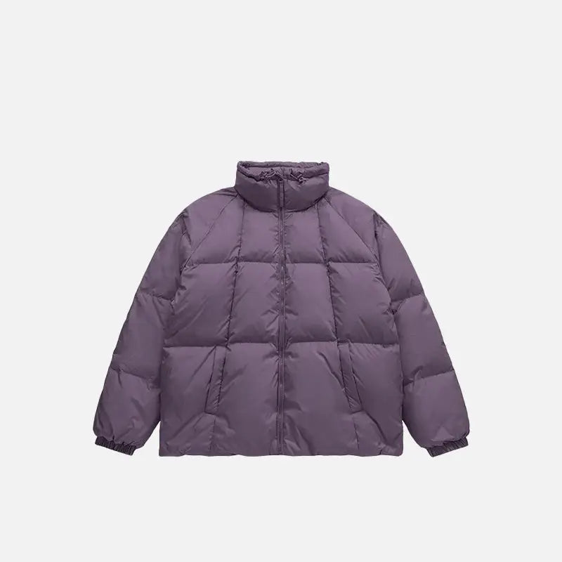 Original y2k puffer jacket for bold cold weather adventures - purple / m