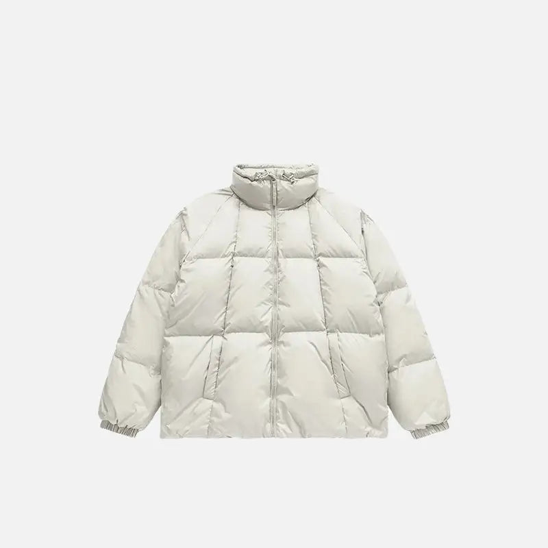 Original y2k puffer jacket for bold cold weather adventures - white / m