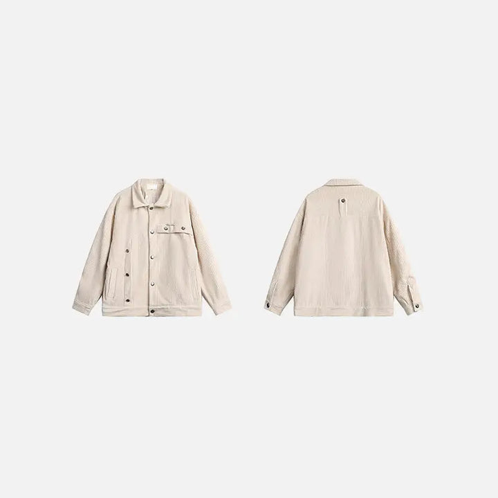 Y2k solid pattern denim jacket for a timeless chic look - beige / m