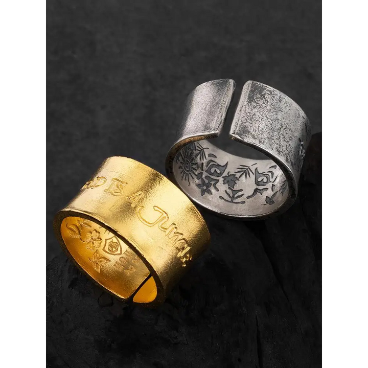 Bague fils du soleil y2k silver ring for fashionable elegance - rings