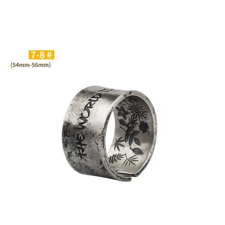 Bague fils du soleil y2k silver ring for fashionable elegance - small opening adjustable to fit 7-12 - rings