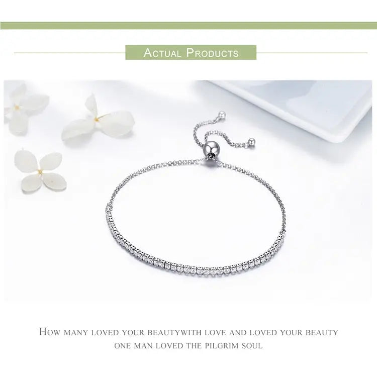 Y2k sterling silver sparkling strand bracelet for a dazzling look - necklace