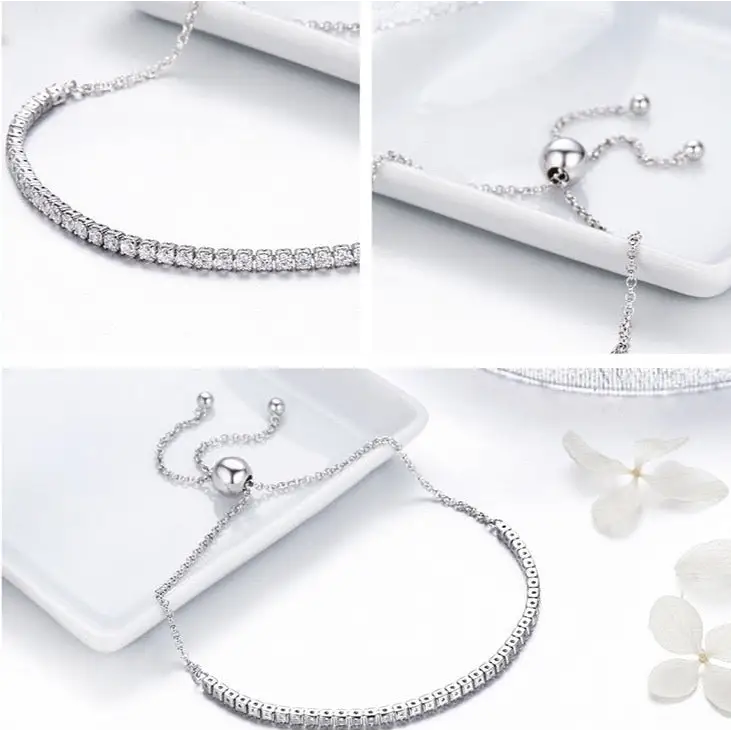 Y2k sterling silver sparkling strand bracelet for a dazzling look - necklace