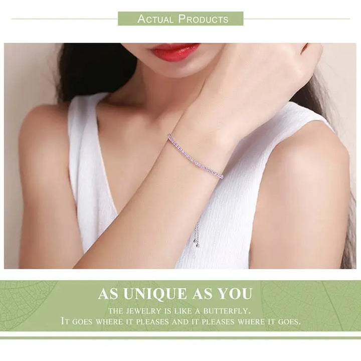 Y2k sterling silver sparkling strand bracelet for a dazzling look - necklace