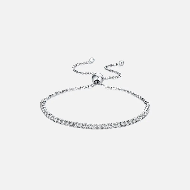 Y2k sterling silver sparkling strand bracelet for a dazzling look - necklace