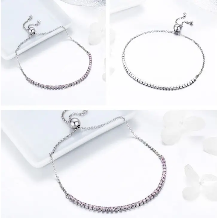 Y2k sterling silver sparkling strand bracelet for a dazzling look - necklace