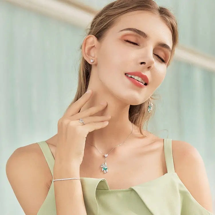 Y2k sterling silver sparkling strand bracelet for a dazzling look - necklace