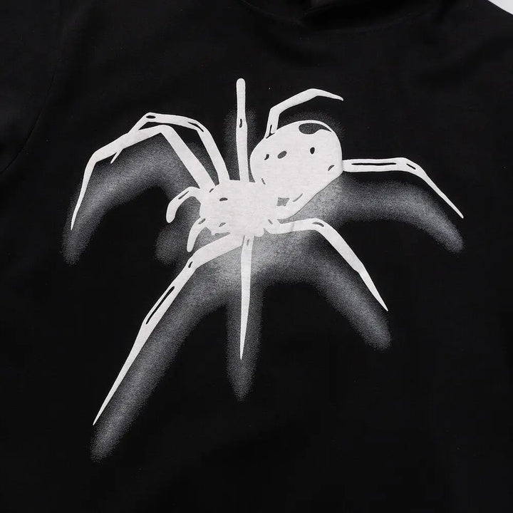 Spider y2k graphic print hoodie for stylish streetwear - hoodies