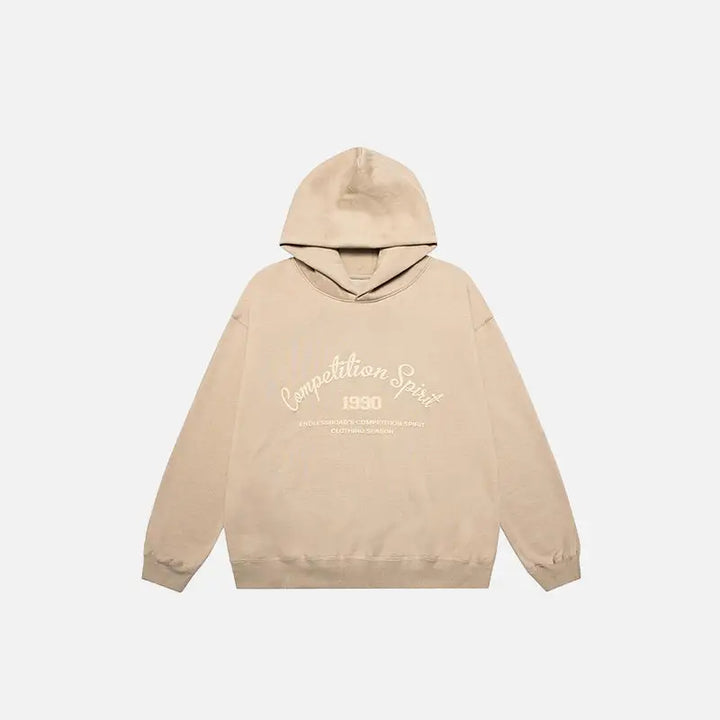 Spirit of competition y2k hoodie for stylish streetwear - champagne / m - hoodies