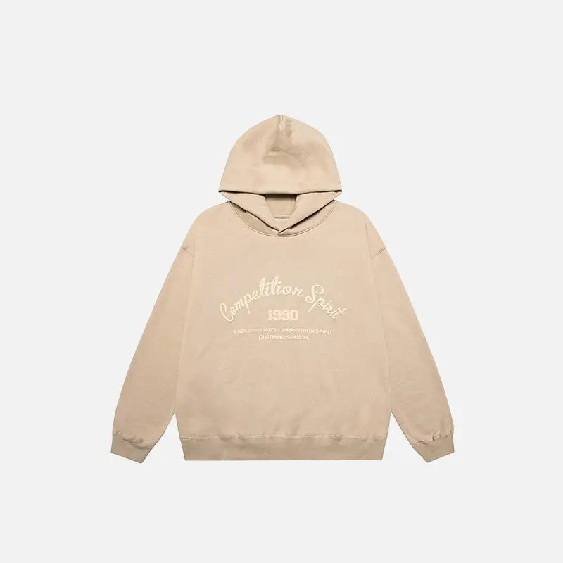 Spirit of competition y2k hoodie for stylish streetwear - champagne / m - hoodies