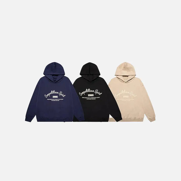 Spirit of competition y2k hoodie for stylish streetwear - hoodies