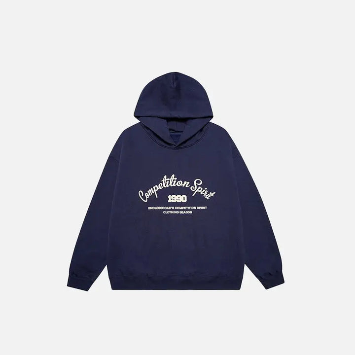 Spirit of competition y2k hoodie for stylish streetwear - navyblue / m - hoodies