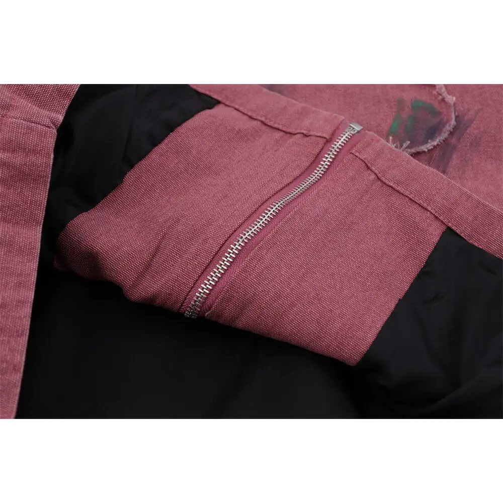 Splash ink embroidered butterfly y2k denim jacket - jackets