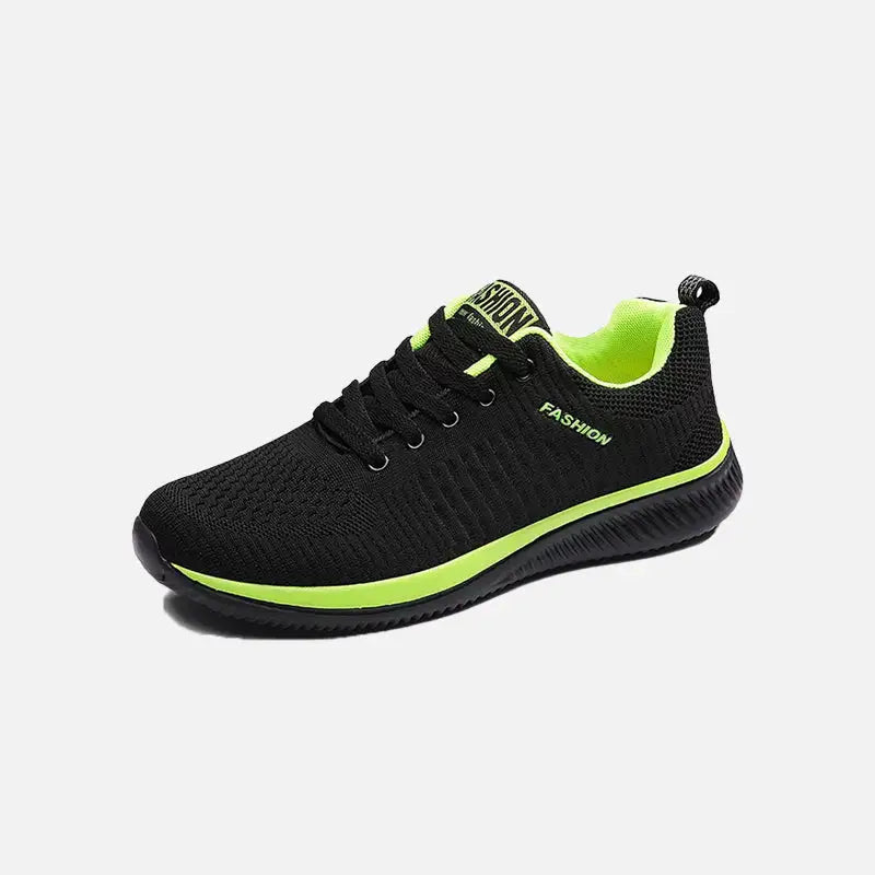 Splicing color flexible sneakers y2k - green-black / 36