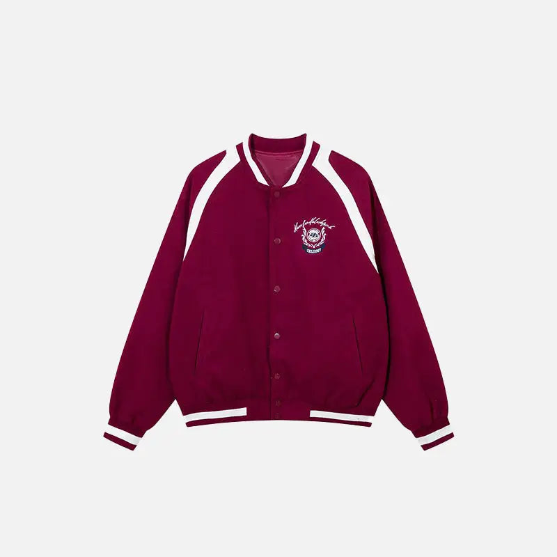 Y2k retro varsity jackets for unique style and comfort - red / s - varsity jackets