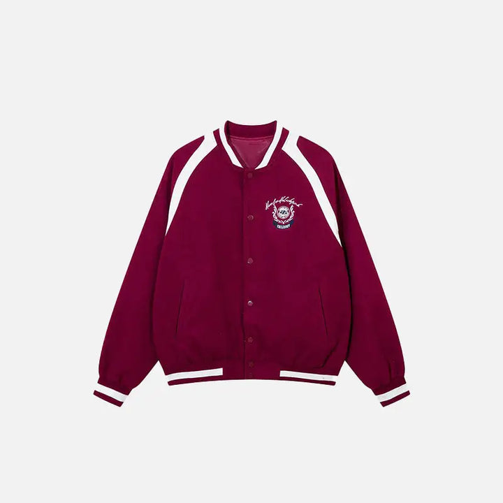 Y2k retro varsity jackets for unique style and comfort - red / s - varsity jackets