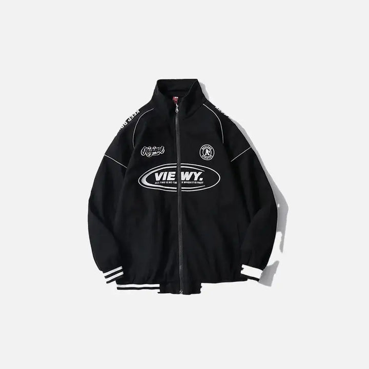 Y2k windbreaker jacket for stylish warmth all season - black / m - jackets